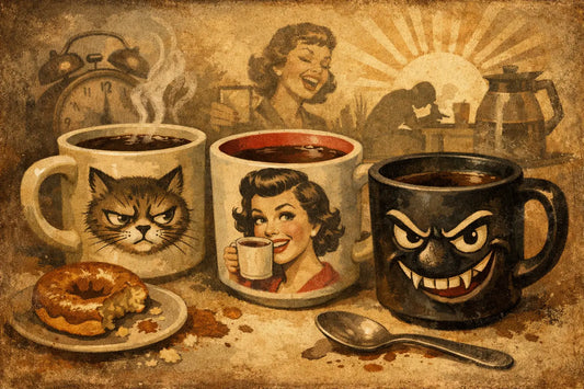 Retro Coffee Mug Sayings With a Little Bite