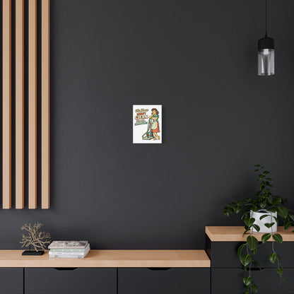 Funny Retro Laundry Room Canvas Wall Art | "This House Doesn't Clean Itself... Unfortunately" Vintage Decor